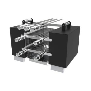 Imagem de Churrasqueira Para Apartamento SEM FUMAÇA 2 grelhas 3 espetos HOTBOX P