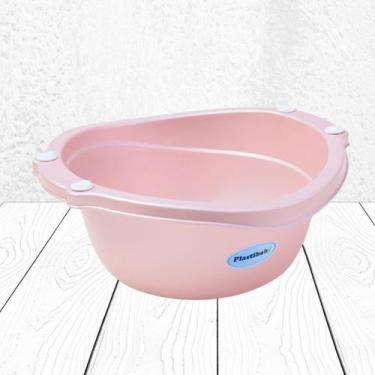 Imagem de Bacia 14 L roupa Funda Redonda suporte lateral para carregar - PLASTBR