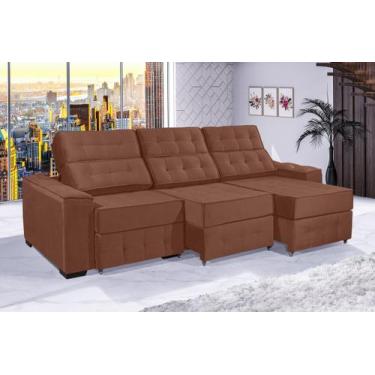 Imagem de Sofá Retrátil e Reclinável 3,50m ESTILO ESTOFADOS - PARIS 3 módulos co