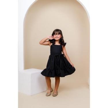 Imagem de Vestido infantil juvenil soltinho luxo natal ano novo verão fresquinho