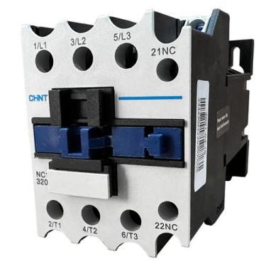Imagem de Contator Tripolar Chint NC1-3201Z 32A 1NF Bobina 24VCC, 980g