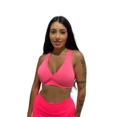 Imagem de Top nadador sem bojo feminino TB moda fitness academia e ginástica, Ro