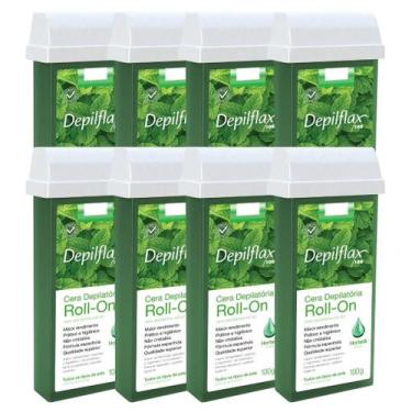 Imagem de Kit 8 Refil Cera Depilatoria Corporal Profissional Depilação Roll On D