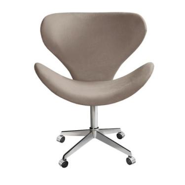 Imagem de Poltrona Isis Swan Cadeira Giratória com Rodinhas Escritório, Home off