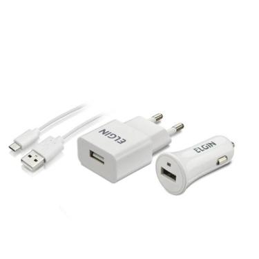 Imagem de Kit de Carregador USB 21x15x4cm - Elgin, Bivolt