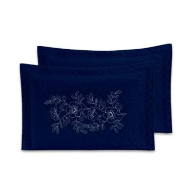 Imagem de Kit 2 Porta Travesseiros 70cmx50cm Matelado E Bordado - Bem Me Quer En