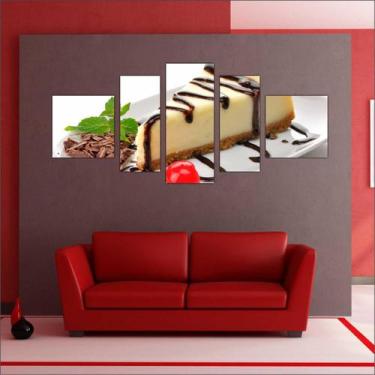 Imagem de Quadro Decorativo Padarias Bolo Cafeterias Decorações 5 Peças TT5 - Vi
