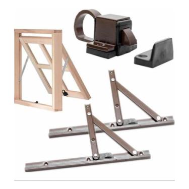 Imagem de Braço Articulação E Fecho P/ Janela De Madeira Maxim Ar 25cm - comerci