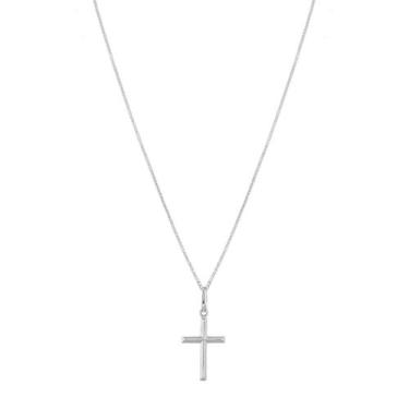 Imagem de Cordão Corrente Veneziana 70cm Pingente Crucifixo Prata 925 - DR Joias
