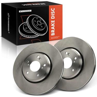 Imagem de A-Premium Rotores de freio a disco ventilados frontais de 12,28 polegadas (312 mm) compatíveis com modelos selecionados Honda & Acura - Civic 2017-2020, Accord 2016-2017, ILX 2017-2022, conjunto de 2