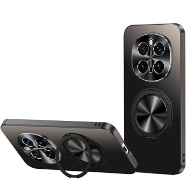 Imagem de POYUFRG Capa fina para Honor Magic 7 Pro/7, anel magnético giratório com câmera de metal tudo incluso capa antiarranhões à prova de óleo, preta, 7 Pro