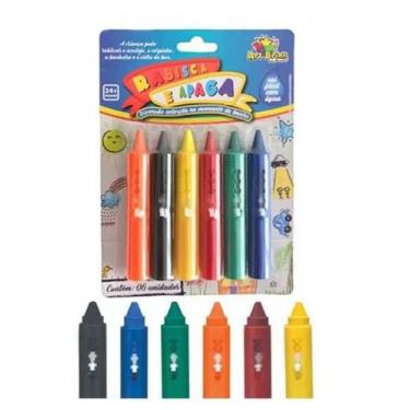 Imagem de Caneta Giz Rabisca E Apaga Para Riscar Azulejo Piso Brincar - Mor, Águ