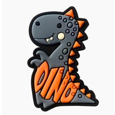 Imagem de Kit 50 Peças aplique Emborrachado Dino Dinossauro - RAE, Cinza