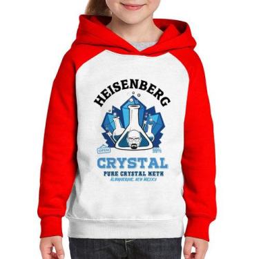 Imagem de Moletom Infantil Heisenberg Crystal - Foca na Moda, Branco, Vermelho, 