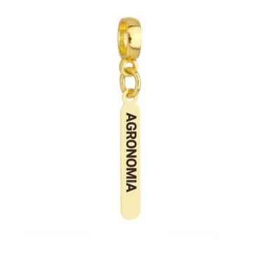 Imagem de Berloque Plaquinha Agronomia Banhado a Ouro 18k - Work Semijoias