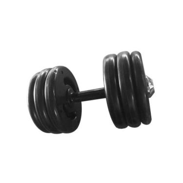 Imagem de Dumbell Injetado Pegada Emborrachada Academia Fitness 20kg - ANILHAS F