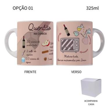 Imagem de Caneca 325ML Receitas na Caneca Cuscuz, Quentão, Arroz Doce - LARANJA 