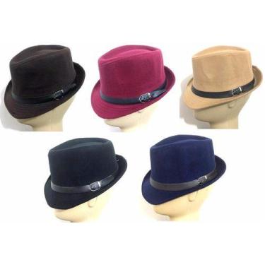 Imagem de Chapéu Fedora Clássico De Feltro Aba Curta  - OEM, A escolher, bege