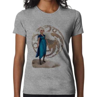 Imagem de Baby Look Daenerys Targaryen Art - Foca na Moda, Cinza, GG