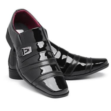 Imagem de Sapato Social Masculino em Verniz Casual Leve Sport Fino Homem Moderno
