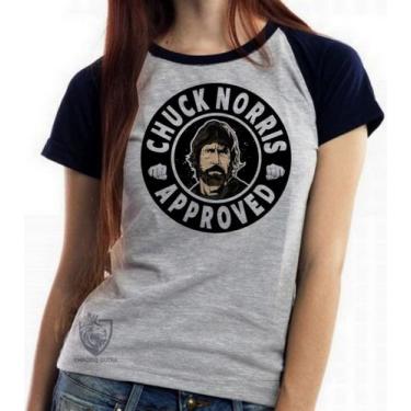 Imagem de Baby look blusa feminina ou Camiseta unissex Chuck Norris approved - E
