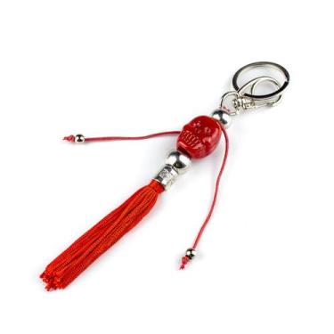 Imagem de Chaveiro Crânio Vermelho em Murano 15 cm - Lua Mística - 100% Original