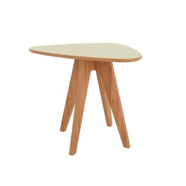 Imagem de Mesa de Canto Orgânica Nature Off White/Freijó - Dalla Costa