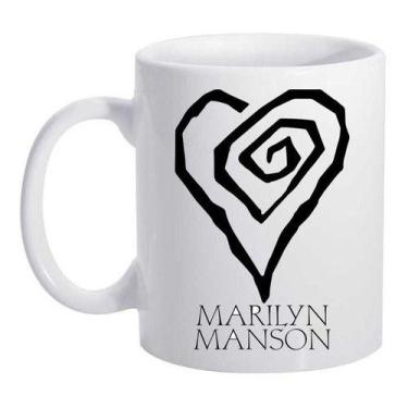 Imagem de Caneca Branca Bandas De Rock Marilyn Manson Superstar Logo - Alabama S