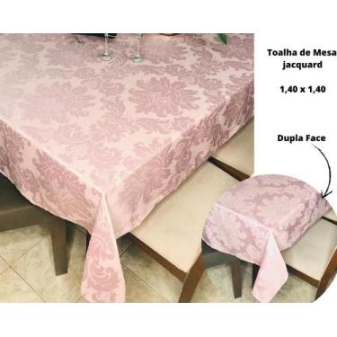 Imagem de Toalha De Mesa 4 Lugares Jacquard 1,40 X 1,40 Tecido de Alta Qualidade