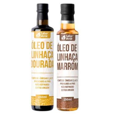 Imagem de Óleo de Linhaça  Dourada e  Marrom  250ml SABOR VERDE  Prensado a frio