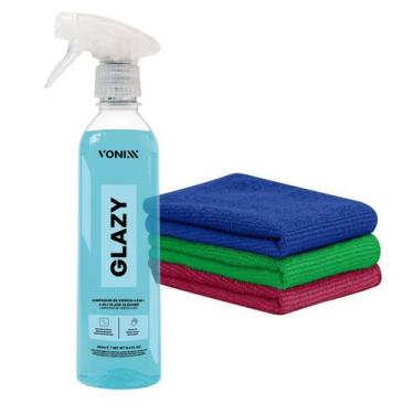 Imagem de Glazy Vonixx + Panos de Microfibra Limpador Vidros de carros Telas De 