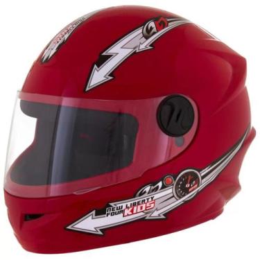 Imagem de Capacete De Moto Infantil kids Pro Tork Liberty, Vermelho, 54