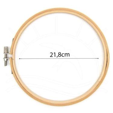 Imagem de Bastidor de Bambu com Regulador Círculo, No 9 - 22,8CM