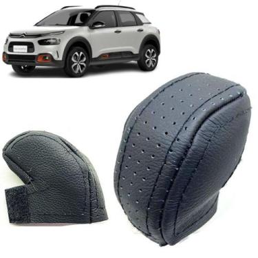 Imagem de Capa Couro Manopla Câmbio Automático Citroen C4 2021 À 2024 - Tunning 