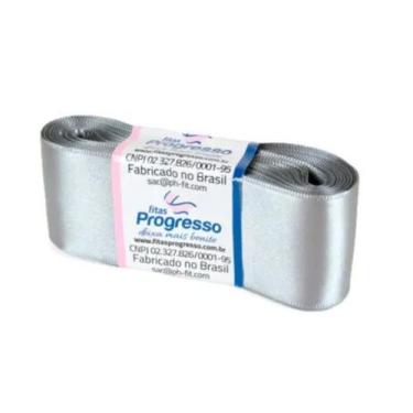 Imagem de Fita de Cetim Progresso 38mm nº9 - 10m Cor 1222 Cinza - 01 unidade - F