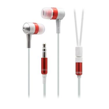 Imagem de Cygnett Fones de ouvido GrooveAtomic para discernir orelhas para iPod e MP3 Players (vermelho com cabo branco)