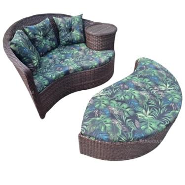 Imagem de Poltrona Dupla Chaise Área Externa Jardim Varanda Sintética