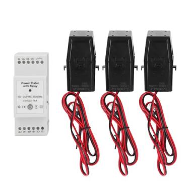 Imagem de Medidor de Energia Inteligente de 3 Fases e 4 Fios Com relé Embutido 300A Braçadeira Transformador de Corrente KWh Medida de Energia 90-250VAC para Casa