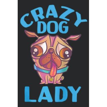 Imagem de Cute Crazy Dog Lady Mom Funny Pet Sitter Walker Animal Love Raglan Baseball Meme: Lined Journal Notebook To Do Schedule, Medium 6x9 Inches, 110 Pages, Printed Cover