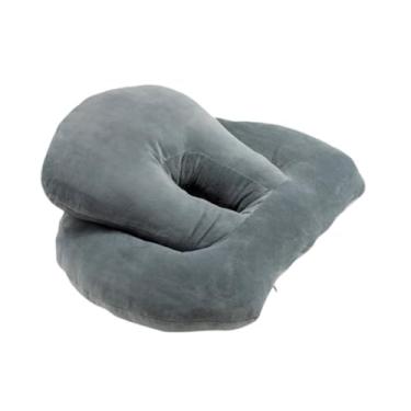 Imagem de Generic Travesseiro de dormir de escritório, travesseiro de bruços, respirável, almofada ergonômica, travesseiro de viagem para dormir, biblioteca, poltronas, Cinza