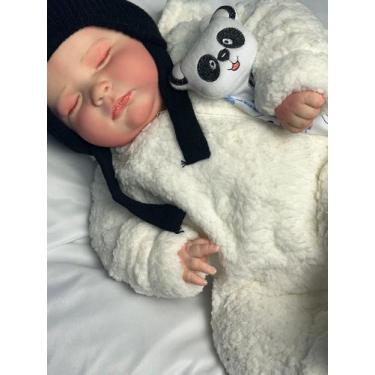 Imagem de Boneca bebê reborn realista de roupa e chupeta magnética completa - Ca