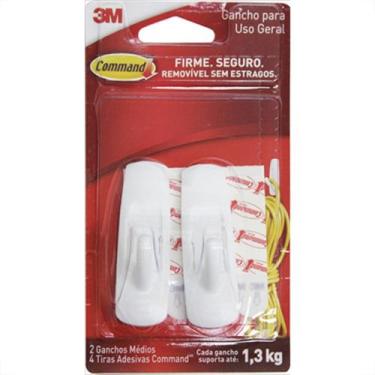 Imagem de Gancho Adesivo 3M 1,3Kg Md Cartela  C/2