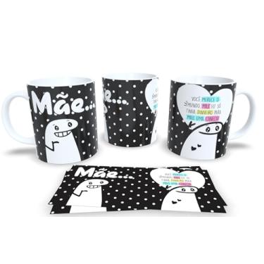 Imagem de Caneca de Porcelana Branca Personalizada Familia e familiares Preto (Mãe)