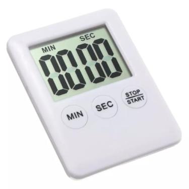 Imagem de CRONOMETRO TIMER DIGITAL COZINHA ACADEMIA COM IMA BRANCO