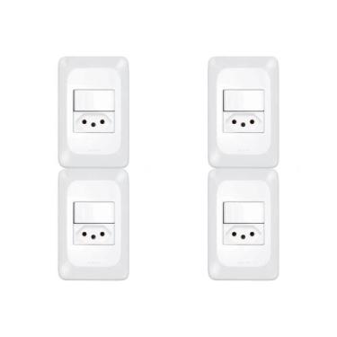 Imagem de Kit C/4 - Pial Conjunto  Pop 4X2 1S+1T 10A Lgx103 - Pial legrand