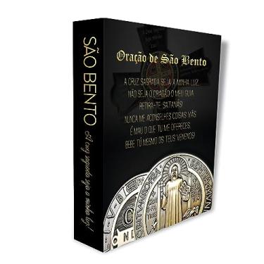 Imagem de Oração de São Bento Caixa Decorativa Organizadora Livro Fake em MDF