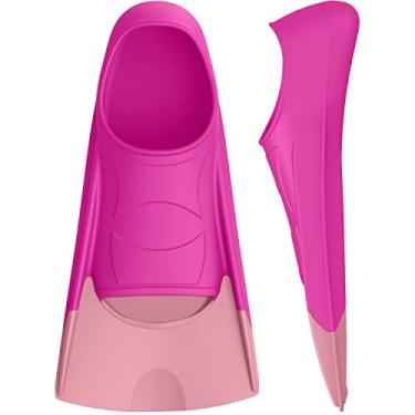 Imagem de Gintenco Nadadeiras, Nadadeiras de Treinamento de Natação para Crianças para Natação de Volta, Nadadeiras de Viagem com Bolsa de Malha, Nadadeiras de Silicone para Crianças, Adolescentes, Adultos, Mul