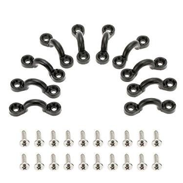 Imagem de Docooler 10 peças de nylon elástico alças de amarrar para baixo olho com 20 parafusos para barco Kayak deck kit de rigging