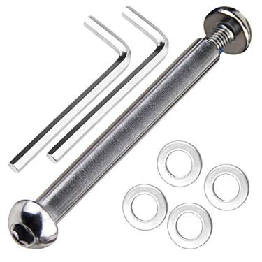 Imagem de OTFAITP M8 8mm x 8.8 Grau Eixo de Aço Carbono Allen Parafuso Conjunto para Frente Traseira 2 3 4 Rodas Stunt Scooter Traço Adolescente/Adulto Kick Scooter-800+lb Capacidade (82mm)