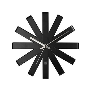 Imagem de Relogio De Parede Ribbon Cor Preto Em Metal Umbra Preto